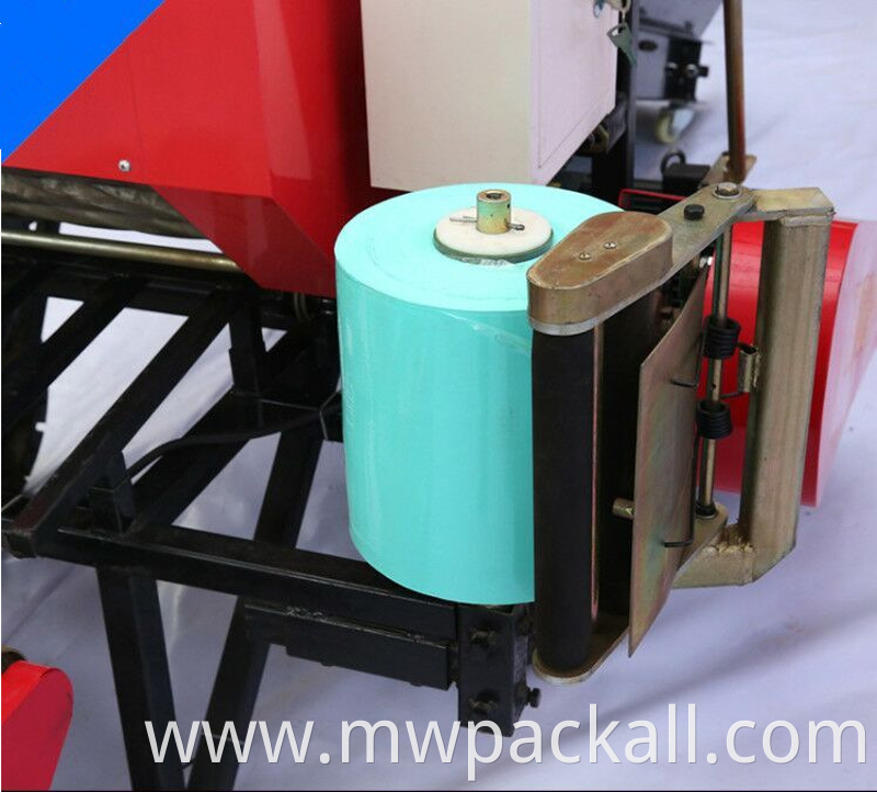 Hay straw bale bundle wrapping machines hydraulic press maize silage packing straw bale baler wrapper machine